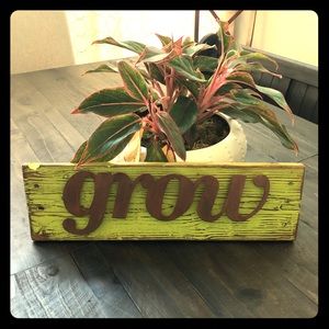 Green and Cooper hanging GROW sign